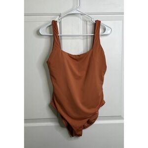 Carve Design SKYE ONE PIECE Swimsuit Women's Large Clay Open U Shaped Back